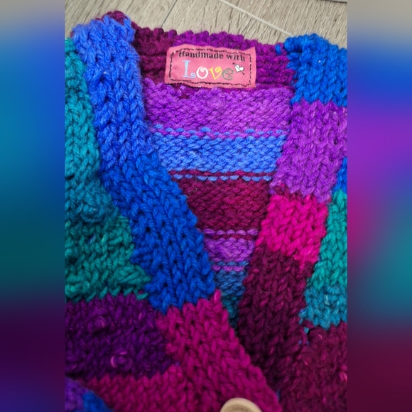 New Handmade Knit Toddler Sweater Size 2-3 - Picture 3 of 7